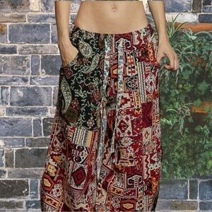 POL Multicolor Patchwork Wide Leg Pants